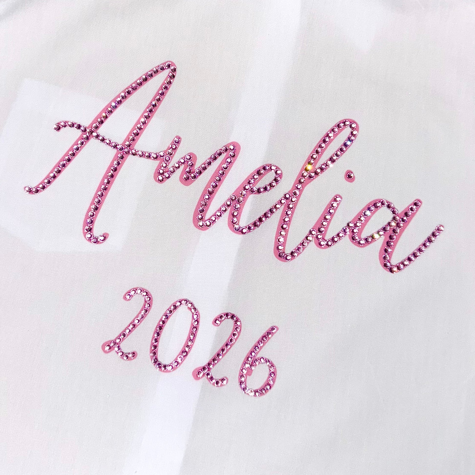 2026 Crystal Name Leavers Shirt | Custom School Leavers
